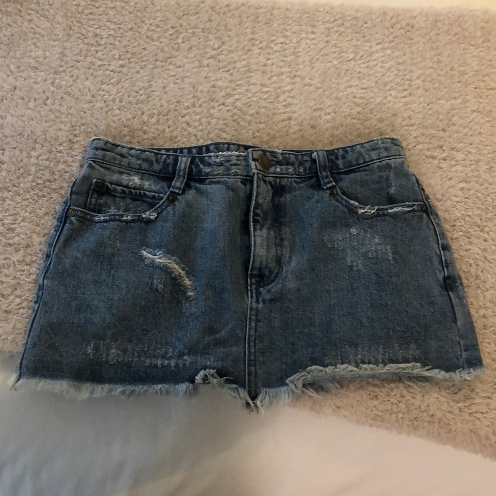 Free people jean skirt